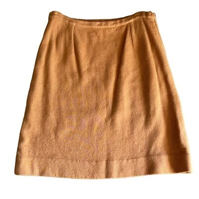 Falda Vintage Carol Brent 100% Lana Talla 20 Caramelo Hasta la Rodilla Italia  Foto 1 de 4