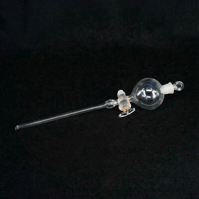 60ml Lab Glass Dropping Funnel Ball Shape With Glass Stopcock Metering Tool - Image 1 of 4