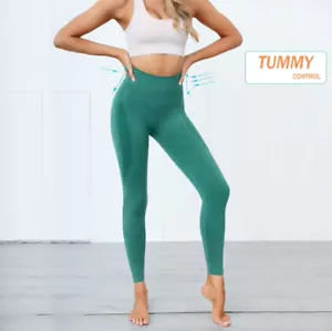 Seamless Legging Yoga Pants Sports Clothing Solid High Waist Workout Fittness - Picture 1 of 35