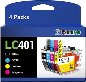 4-Pack LC-401 Ink Cartridge compatible for Brother LC401 MFC-J1012DW MFC-J1170DW - Picture 1 of 6