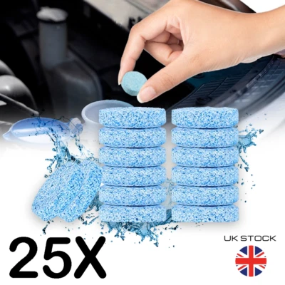 25 x SCREEN WASH WINDSCREEN FLUID TABLETS TAB SCREENWASH  UK SELLER - Image 1 of 4