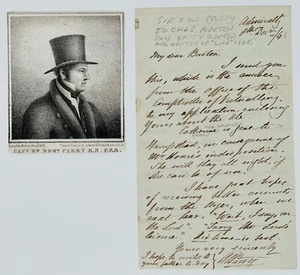 [ÁFRICA] Carta de W. Parry sobre el suministro de cerveza para la expedición al Níger. 1841 - Imagen 1 de 1