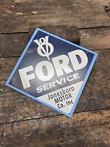 New ListingVintage Sign Shop antique gas pump oil can motor Ford Model T Jonesboro V8 Garag