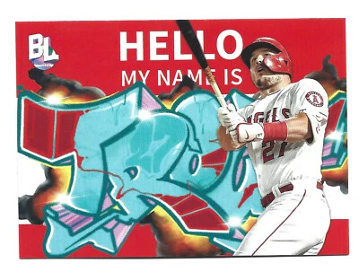 2023 Topps Big League Roll Call Wildstyle Edition Mike Trout #RC-2 Baseball Card - Image 1 of 2
