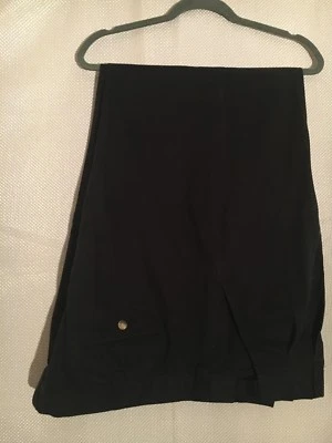 HOMBRE TALLA 44, NEGRO, 100% ALGODÓN, PANTALONES PLISADOS POR HARBOR BAY! Foto 1 de 2