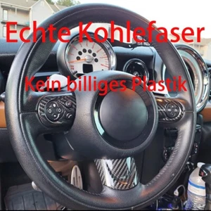 Kohlefaser Auto-Lenkradabdeckung Für Mini 2007-2016 R55 R56 R57 R60 Cooper S JCW - Picture 1 of 4