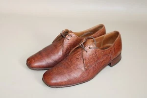 Grenson Footmaster UK 9 Brown Genuine Antelope Leather Oxford Shoes Made in UK - Picture 1 of 12