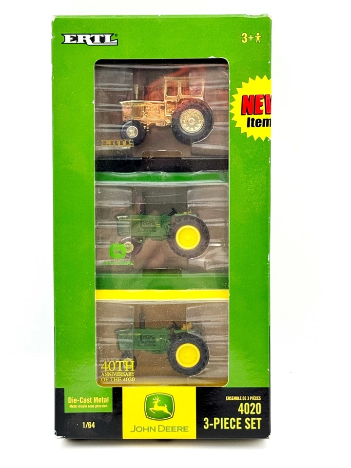 1/64 John Deere 4020 3-Piece Tractor Set With Gold Version - Image 1 of 1