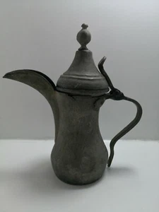 Antique RARE Iraqi Small Bedouin Arabic Dallah Brass Copper Coffee Pot دلة بغداد - Picture 1 of 12