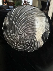 12” Beautiful Clear Glass Platter Vintage - Picture 1 of 5