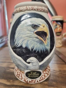 Bald Eagle Stein Large Eagle Mountain Sanctuary Dollywood Embossed Ships Today - Picture 1 of 12