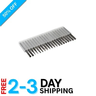 Sharp & Sturdy Carbide Burrs 20-Piece Set with 1/8 Inch Shank for DIY Projects - Image 1 of 4