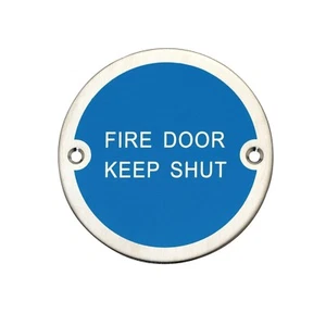 2x Metall Feuerschutztür Keep Shut Aluminium 76mm Schild mit Schrauben - GRATIS P&P - Bild 1 von 1