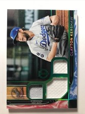 Clayton Kershaw 2022 Topps Tribute TRIPLE RELIC JERSEY PATCH SP DODGERS /99