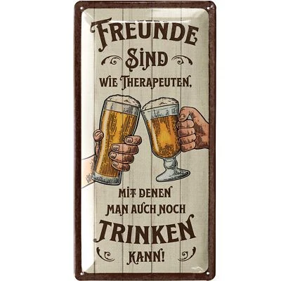 LANOLU Retro Blechschild Bier , lustige Schilder Sprüchen, Bar Dekoration 16x32 cm