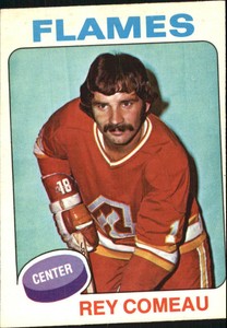 1975-76 O-Pee-Chee Atlanta Flames Hockey Card #248 Rey Comeau - VG