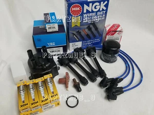 Cap-Rotor-NGK Wires-Platinum Spark Plug-PCV-Filter for Toyota Corolla 1.6 1.8L - Picture 1 of 5