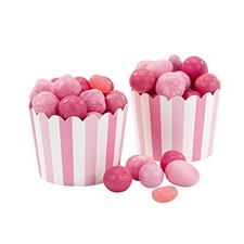 Talking Tables Lot de 20 caissettes en papier Rose et Blanc pour gâteaux, Crèmes