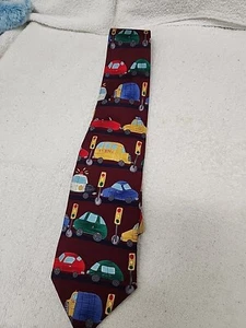 Save The Children Necktie Traffic Lights School Bus Car Traffic Silk USA - Picture 1 of 4