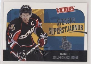 2009-10 Upper Deck Victory Swedish Svenska Superstjarnor Daniel Alfredsson HOF