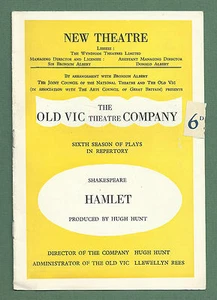 C1950 NUEVO PROGRAMA DE TEATRO - "HAMLET" MICHAEL REDGRAVE, LEO McKERN ETC - Imagen 1 de 5
