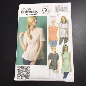 Top y túnica Butterick B5890 Fast & Easy Misses Petite 6-8-10-12-14 sin cortar - Imagen 1 de 5