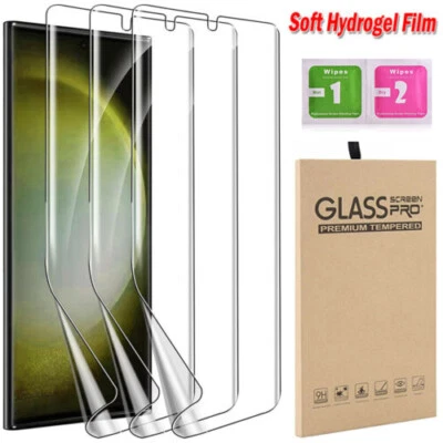 3X For Samsung Galaxy S9 S20 Plus S21 Note 9 Soft TPU Screen Protector US - Image 1 of 4