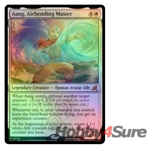 Foil Aang, Airbending Master M/NM Magic MTG Avatar: The Last Airbender Eternal - Image 1 of 1