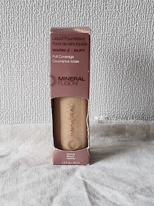 Mineral Fusion - Liquid Foundation Warm 2 -Buff Full Coverage New NIB - Picture 1 of 3