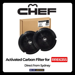 Filter Twin Pack for Chef RRE635S 60cm Slide-Out Rangehood Replacement - Picture 1 of 8