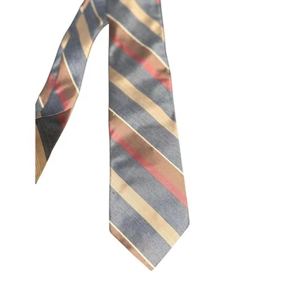 Corbata a rayas rojas y azules vintage de la colección Gallaria de Damon para hombre  Foto 1 de 3