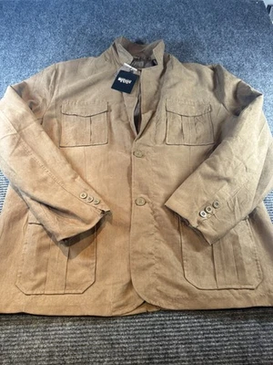 Nuevo Blazer Botany 500 Marrón Camel Tostado Para Hombres XL Abrigo Chaqueta Suave Imitación Gamuza Foto 1 de 4