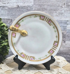 Plato Art Deco Bávaro Relish con Mango de Lazo para Dedos, Marrón Cathryn, Antiguo - Imagen 1 de 11