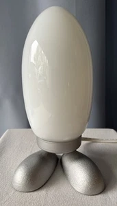 Ikea White Fjorton Dino Egg Night Lamp 1990's Tatsuo Konno 8” Tall - Picture 1 of 10