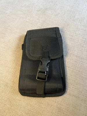 Miztech Black Nylon Belt Clip Phone Pouch Holster w/ Buckle Carabiner EDC Gear - Image 1 of 4