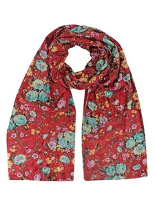 VINTAGE FLORAL PRINT VELVET WINTER SCARF - Picture 1 of 10