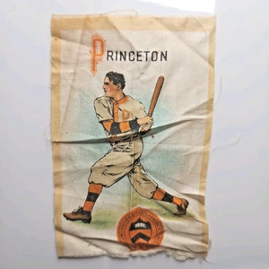 1910 Murad Tobacco Silk Princeton University Baseball Player Batter NCAA - Picture 1 of 4