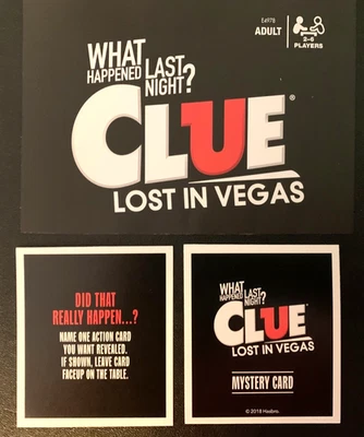 Clue   LOST IN VEGAS   Did That Really Happen   Mystery Card    HASBRO   2018 - Image 1 of 3