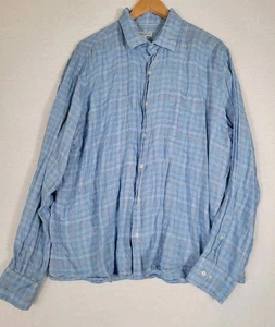 Peter Millar Men's Blue Crown Cool 100% Linen LS Casual Button Up Shirt - Sz XL - Picture 1 of 11