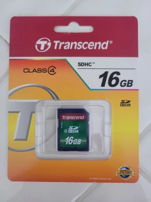 Transcend Class 4 SDHC 16GB Memory Card  - Image 1 of 4