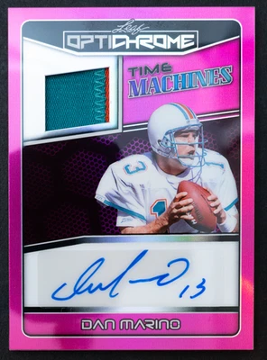 2025 Leaf Optichrome Fútbol Dan Marino Parche Automático TM-DM1 1/1 Time Machines Foto 1 de 2