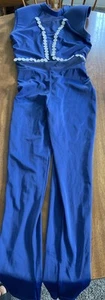 WEISSMAN Dance Costume brown Cowl blue Power Mesh Jumpsuit MT 12258 MA adult - Picture 1 of 3