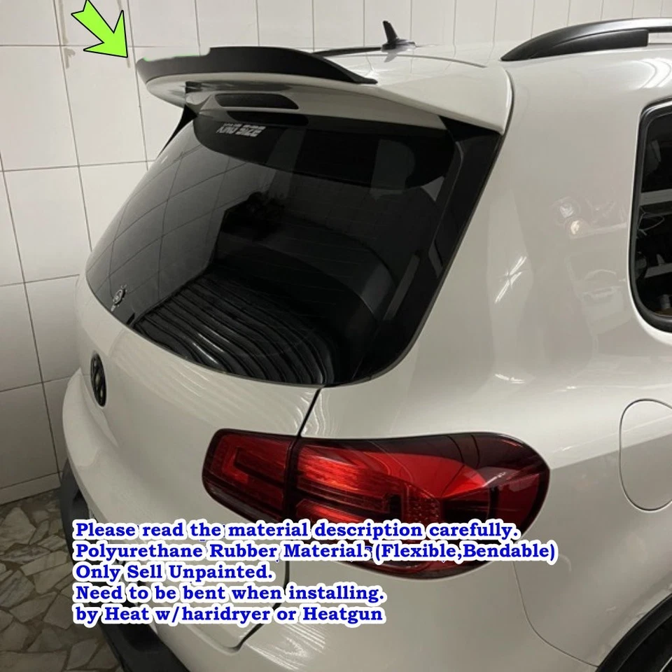 284FC Add-On Rear Trunk Spoiler Wing Fits 2009~2015 Volkswagen Tiguan 5N SUV - Image 1 of 4