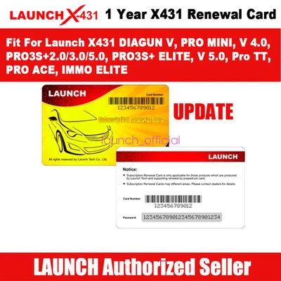 One/Two Years Software Update Subscription for LAUNCH X431 OBD2 Car Scanner Tool - Image 1 of 2