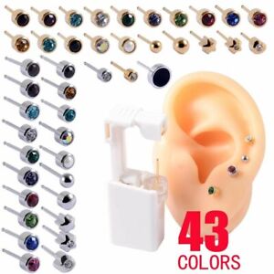 1pc Disposable Ear Piercing Cartilage Tragus Helix Kit Stud Earring Body Jewelry