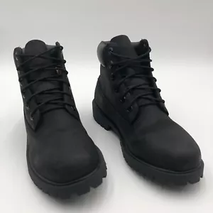 Timberland Jr Boys Black Suede Boots Size 5M Ankle 12907 - Picture 1 of 10