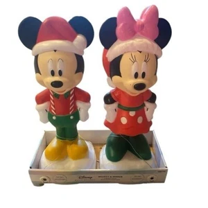 Disney Minnie Mickey Mouse Blow Mold Set Bundle NEW Christmas Decoration - Picture 1 of 4