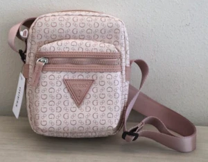 Guess SG882791 Women's Light Rose Pink Insignia Crossbody Bag Purse - Picture 1 of 11