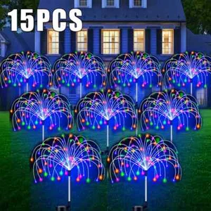 Pathway Lights Solar LED Outdoor Waterproof Firework Garden Decor Lawn Yard Lamp - Picture 1 of 16