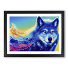 Wolf In Colour Vol.3 Abstract Wall Art Print Framed Canvas Picture Poster Decor